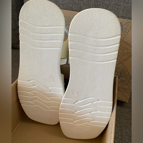 Free People Finn Fisherman Platform Italian Leather Sandals in White/Cream 38 - Picture 11 of 13
